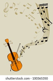 Violin and notes