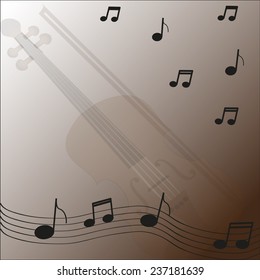 violin and notes