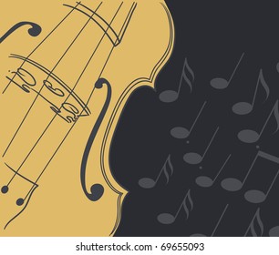 violin with notes