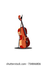 Violin on white background