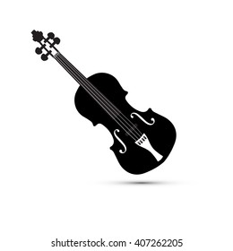 Violin on a white background, vector illustration