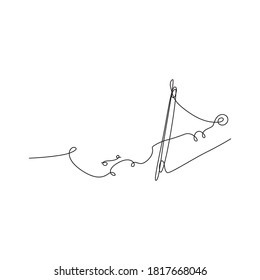 скрипка одна линия. Violin one line. Vector drawing in the form of a black outline. Isolated white background.