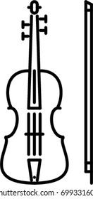violin outline icon
