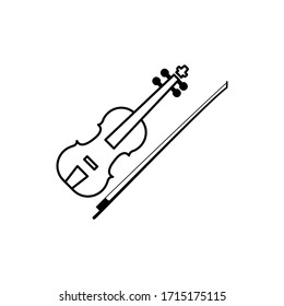 Violin outline icon. Design template vector