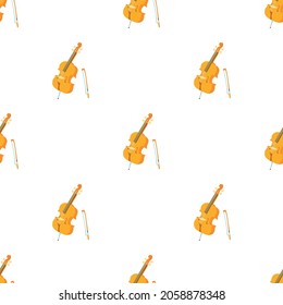 Violin pattern seamless background texture repeat wallpaper geometric vector