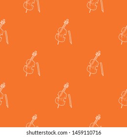 Violin pattern vector orange for any web design best