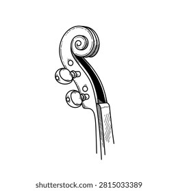 Violin Scroll Headstock Musical Instrument Design