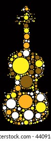 violin shape vector design by color point