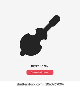 Violin sign icon vector , music alert modern symbol vector illustration for web and mobil app isolated on grey background