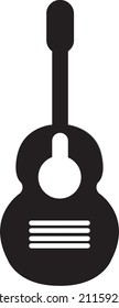 Violine Silhouette, schwarzer Vektor, Violinlogo, Tätowierung, Musikinstrument.EPS
