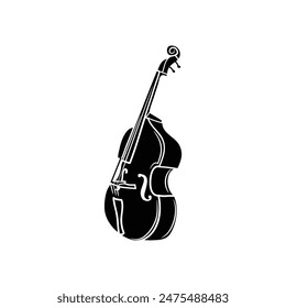 Ilustración vectorial de Imagen de silueta de violín