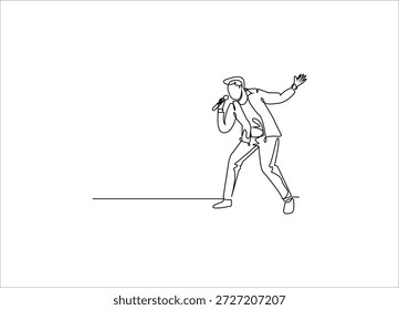 Violine Single Line Art Design.