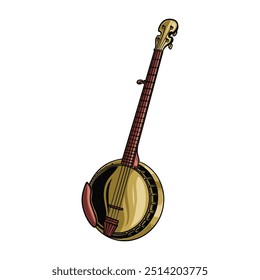 Violín Sitar Mandolina Lyre Guitarra Violonchelo Banjo Arpa Música Clásico Antiguas Diseño Arte Ilustración Elemento Vector