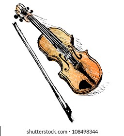 Violin sketch illustration