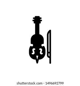 violin solid icon sign.violin symbol, logo illustration. Different style icons set. Pixel perfect vector graphics - Vector