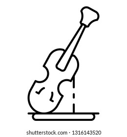 Violin statue icon. Outline violin statue vector icon for web design isolated on white background