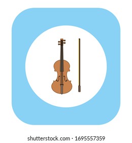 violin string instrument on white background