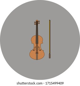 violin string instrument on white background