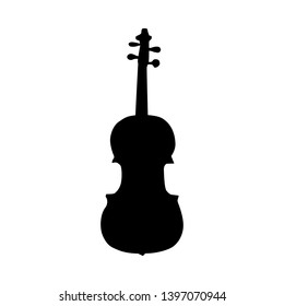 Poster Music Instrument Violin Black Silhouette Stock Vector (Royalty ...