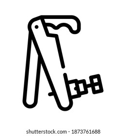 violin tool line icon vector. violin tool sign. isolated contour symbol black illustration