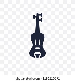 Violin transparent icon. Violin symbol design from Music collection. Simple element vector illustration on transparent background.