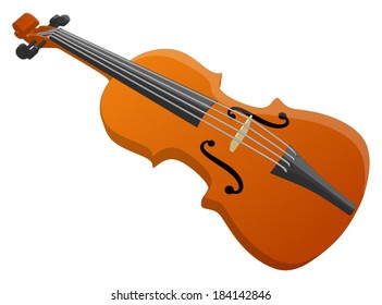 Violin -  Vector Artwork (isolated on white background).