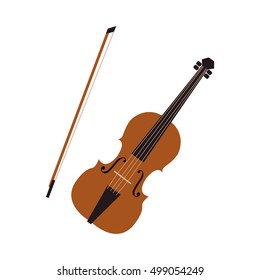 Violin. Vector flat