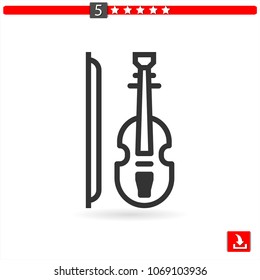 violin vector icon