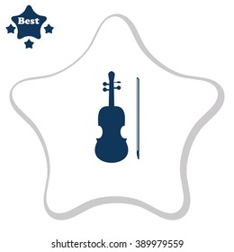 Violin vector icon.