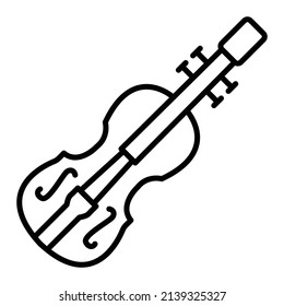 Icono vectorial de violín. Se puede usar para imprimir, móviles y aplicaciones web.