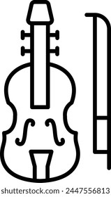 Violin vector icon. Can be used for printing, mobile and web applications.