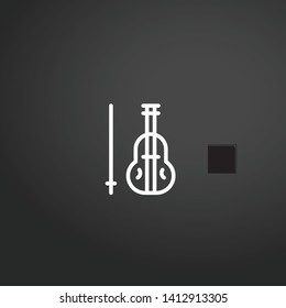 Violin vector icon. Violin concept stroke symbol design. Thin graphic elements vector illustration, outline pattern for your web site design, logo, UI. EPS 10.