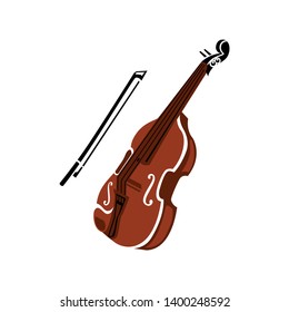 Violin vector icon. filled flat sign for mobile concept and web design. Cello musical instrument glyph icon. Symbol, logo illustration. Pixel perfect vector graphics
