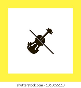 violin vector icon. flat design
