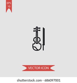 Violin vector icon  illustration symbol