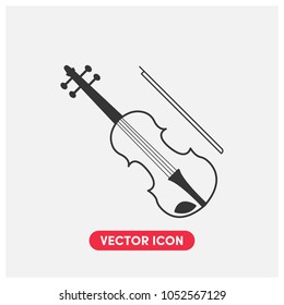 Violin Vector Icon Illustration.Premium Quality.