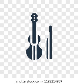 Violin vector icon isolated on transparent background, Violin transparency logo concept