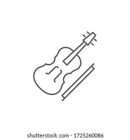 Violin vector icon symbol music isolated on white background