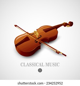 Violin. Vector illustration