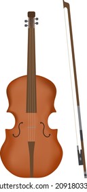 Violin vector illustration for decor