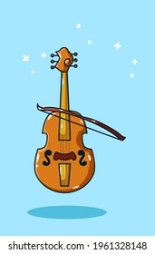 Violin vector illustration hand drawing