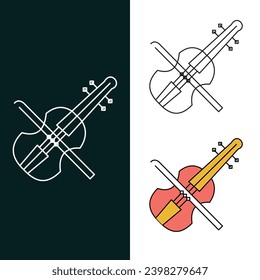"Violin Vector illustration Icon Design"