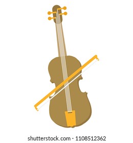 Violin. Vector illustration of a violin isolated on white. Vector illustration, EPS 10.