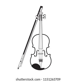 Violin vector illustration isolated on white background