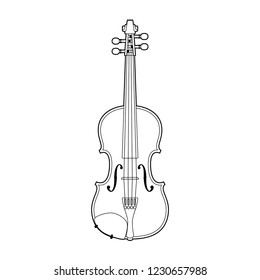 Violin vector illustration isolated on white background