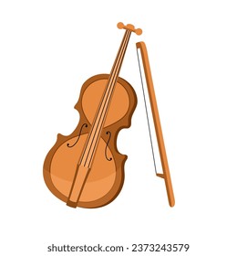 Violin. Vector illustration of a violin isolated on white background