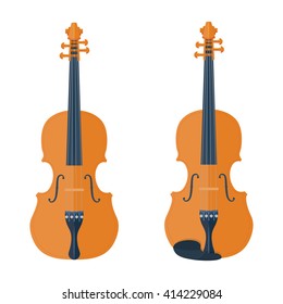 Violin vector illustration isolated on a white background