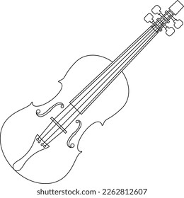 Violin, vector illustration musical instrument