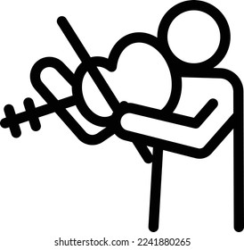 violin Vector illustration on a transparent background. Premium quality symmbols. Thin line vector icons for concept and graphic design.