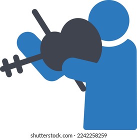 violin Vector illustration on a transparent background. Premium quality symmbols. Glyphs vector icons for concept and graphic design.